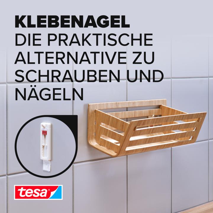 Produktbild tesa Klebenagel für Fliesen & Metall, höhenverstellbar