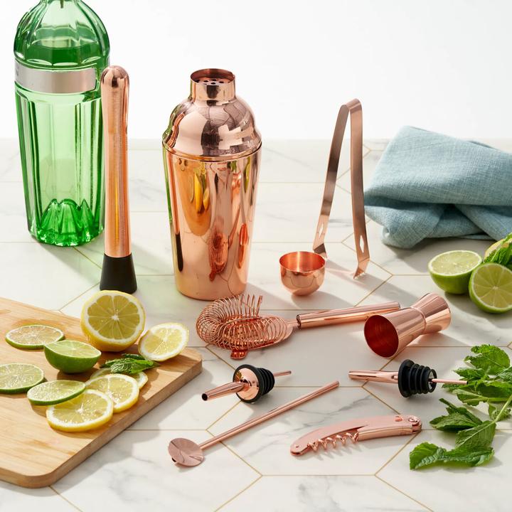 Produktbild Oak & Steel Cocktail 10er-Set Rosegold Edelstahl (Cocktail Set)