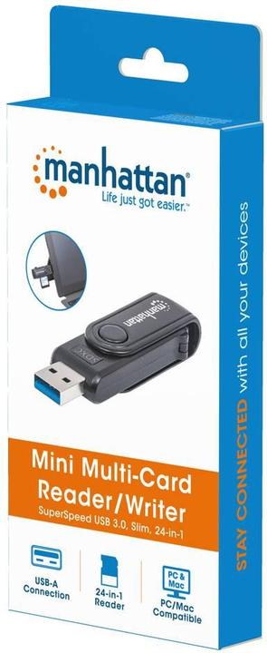 Image du produit Manhattan Mini lecteur-écrivain multi-cartes (USB 3.0)