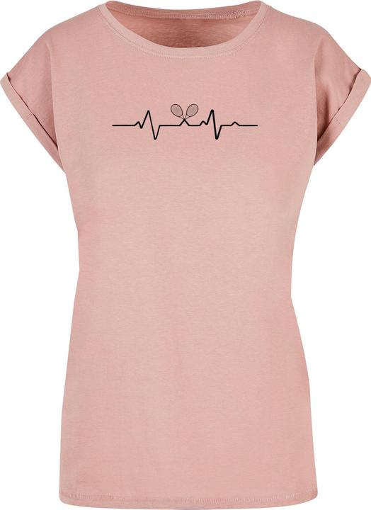 Merchcode Ladies Tennis Beats Extended Shoulder Tee - 116487