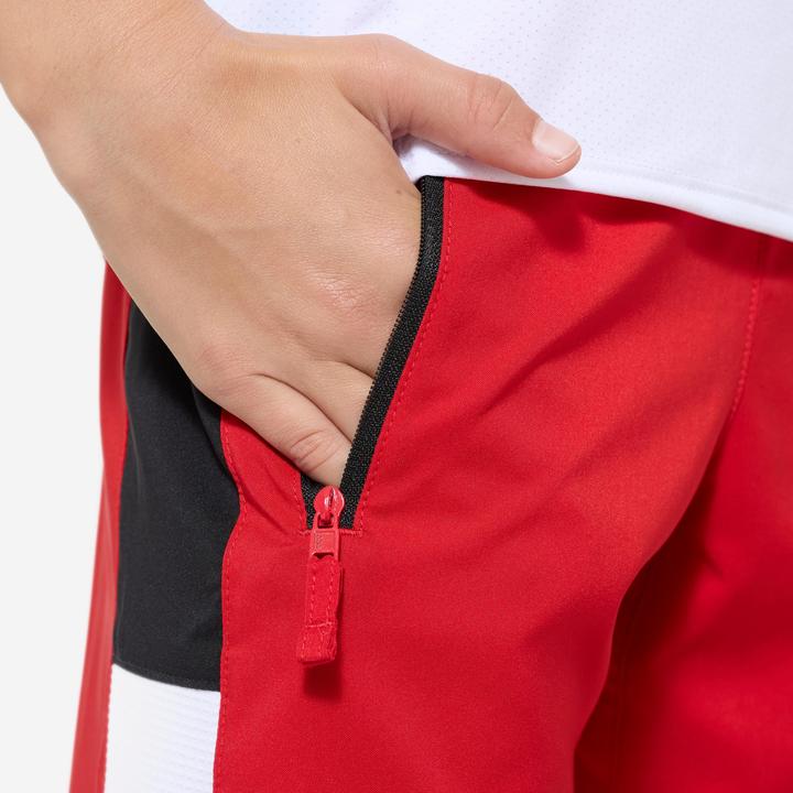 Produktbild Decathlon Shorts Sporthose Kinder atmungsaktiv - rot/weiss (6, 7, 8)