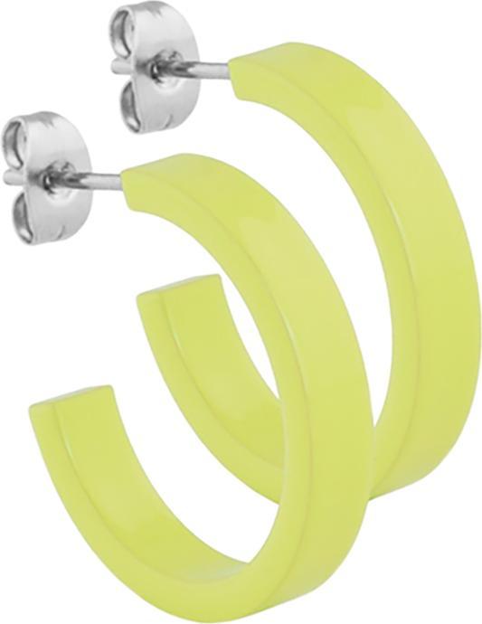 Produktbild Star Piercing Ohrstecker gelb rund flach 5x24 (ohne Messing, Chirurgenstahl 316L)