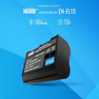 Actual product image Newell DL-USB-C dual-channel charger and EN-EL15 battery set for Nikon (Camera battery charger)