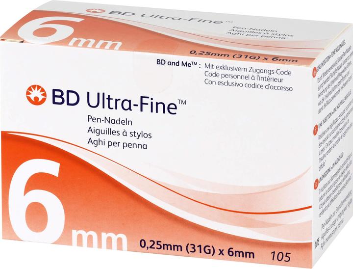 Produktbild BD Ultra Fine 6mm 31g 0.25, 105 St KAN
