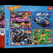 Image du produit Trefl Puzzle 4 x 250 - Mattel Hot Wheels (250 pièces)