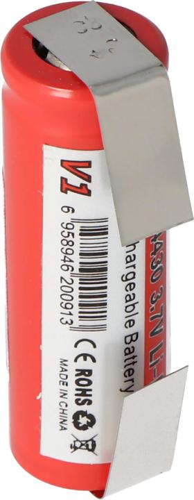 Immagine prodotto AccuCell Batteria IMR 14430 con etichetta a saldare a forma di U (1 pz., 600 mAh, Accumulatore di carica elettrica)