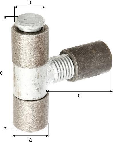Produktbild Magni Alberts 411572 Anschweissband um 40 mm verstellbar Stahl, mit verzinktem Bolzen und Gewindemitte