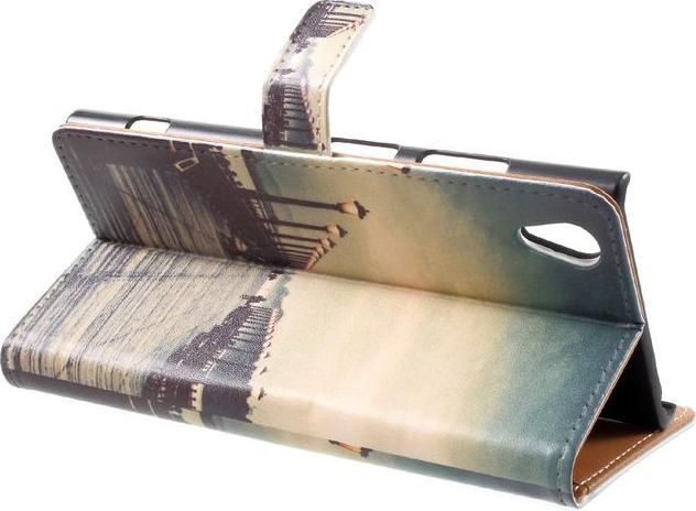 Produktbild MU Classic Leder Bookcover Hülle mit Muster (Xperia XA1 Plus)