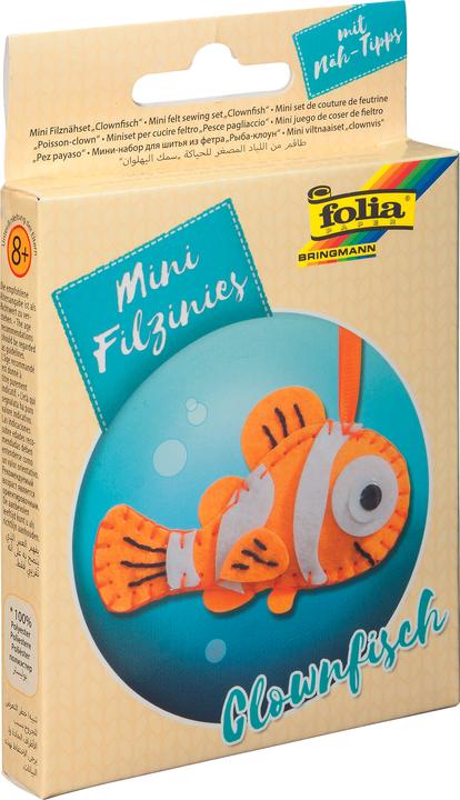 Image du produit Folia Mini set de feutrine "Filzinies", 12 pièces, poisson-clown