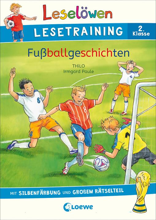 Immagine prodotto Leselöwen Lesetraining 2. Klasse - Fussballgeschichten (Tedesco, Apprendimento e puzzle Loewe, THiLO, I primi lettori Loewe, Irmgard Paule, 2022)
