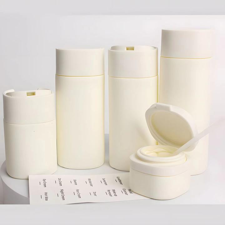 Immagine prodotto Swissdetector Set di flaconi cosmetici di lusso - Bianco (Sacchi liquidi)