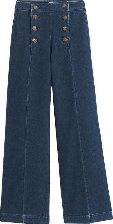 Produktbild La Redoute Collections Weite High-Waist-Jeans mit Hosenklappe (32)
