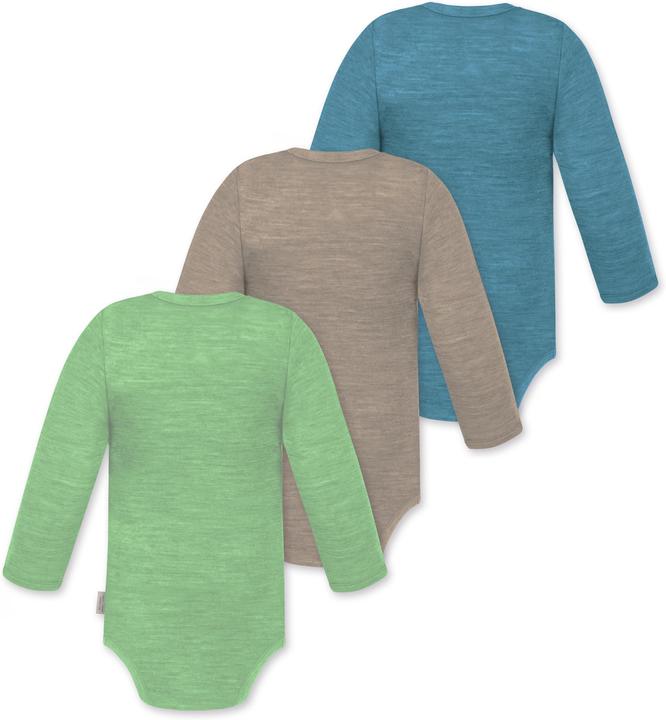 Image du produit Normani Lot de 3 body manches longues bébé mérinos "Tuai" - 9403 (68)