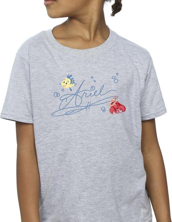 Actual product image Disney Girls The Little Mermaid Ariel Cotton T-Shirt (152, 158)