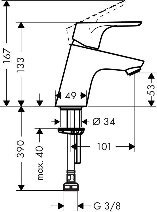 Immagine prodotto hansgrohe Miscelatore a pavimento Focus 31130000 cromo senza scarico a scomparsa