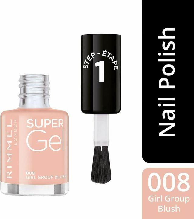 Immagine prodotto Rimmel London RIMMEL Smalto per unghie super gel n. 008 Girl Group 12ml (008, Smalto per unghie effetto gel)