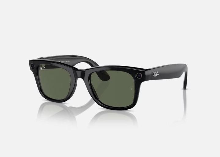 Produktbild Ray Ban Meta Wayfarer (Standard) Smart Glasses - Shiny Black/Green (Mobile)