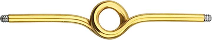 Star Piercing Barbell-Stab vergoldet Schleife (Chirurgenstahl 316L)