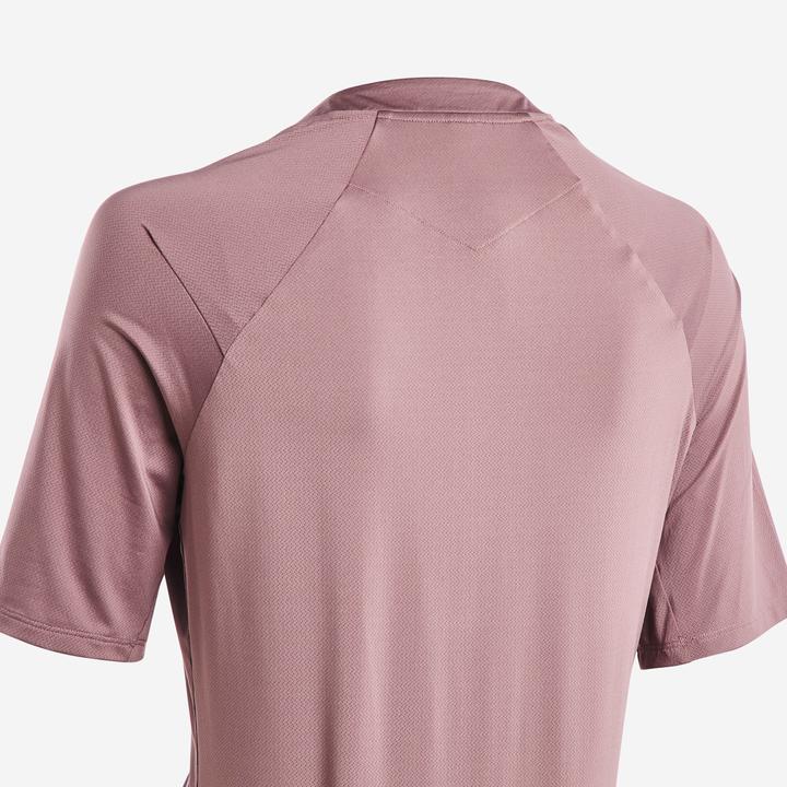 Image du produit Rockrider Maillot vélo manche courte femme cargo, Rose taupe (S)