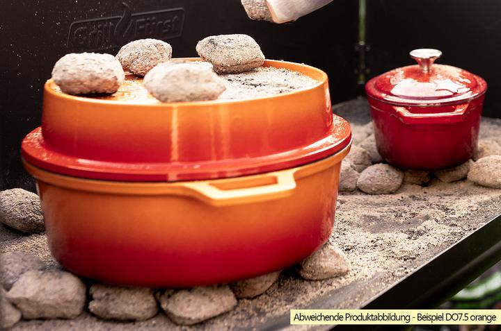 Actual product image Grillfürst Dutch Oven without feet - enamelled - DO9 - red