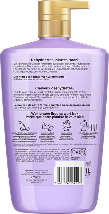 Produktbild L'Oréal Paris Hyaluron Shampoo (1000 ml, Flüssiges Shampoo)