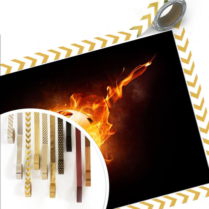 Produktbild Trenddeko Fussball in Flammen (160 x 105 cm)