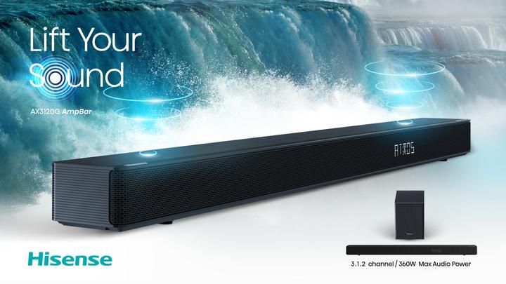 Image du produit Hisense Barre de son AX3120G Noir 3.1.2 canaux 360 W (360 W, 3.1.2 Canal)