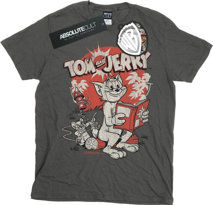 Actual product image Tom & Jerry Womens/Ladies Rocket Prank Cotton Boyfriend T-Shirt (M)