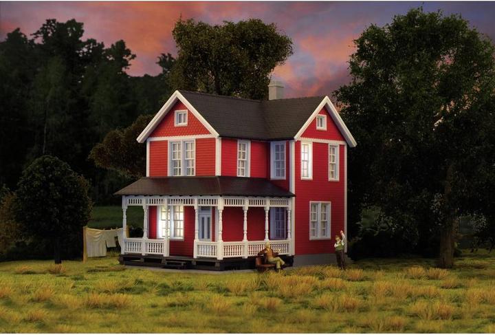 Actual product image Kibri H0 Swedish house, red