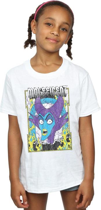Actual product image Disney Girls Maleficent Poster Cotton T-Shirt (116)