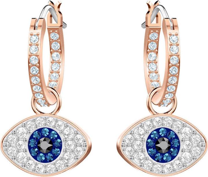 Swarovski Duo Hoop Evil Eye (Edelstahl)