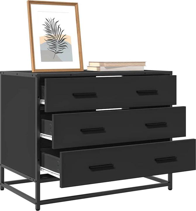 Produktbild VidaXL Schubladenschrank Schwarz 70x41x56 cm Holzwerkstoff Schubladenkommode