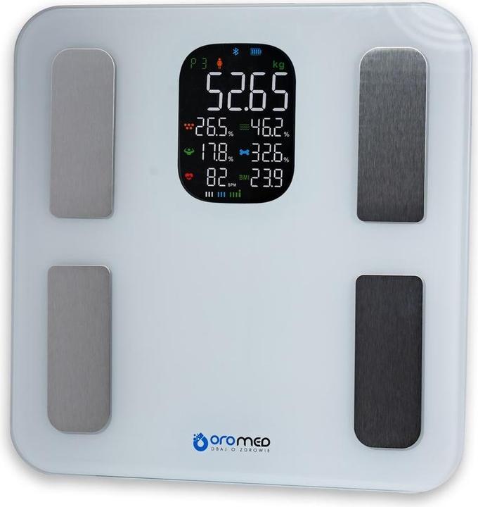 Produktbild Oromed Waga łazienkowa ORO BLUETOOTH SMART WHITE (180 kg)