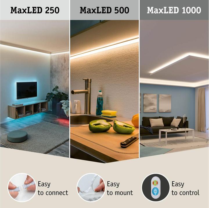 Actual product image Paulmann MaxLED 500 Full-Line COB Stripe corner (White, 3 cm, Indoor)