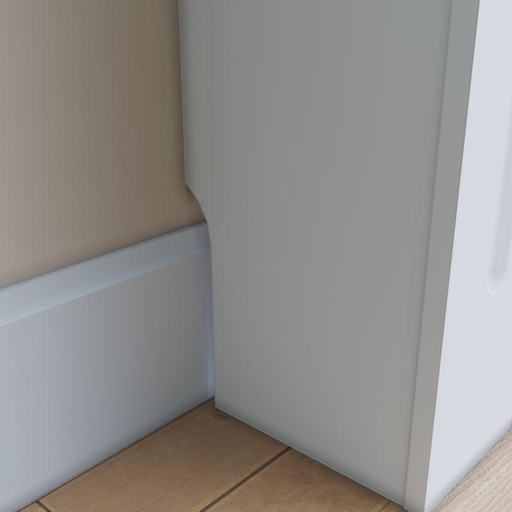 Immagine prodotto SONNI Cache-radiatore in bois, blanc, petit, en forme de losange, cache-radiatore, 152 x 19 x 81,5 c