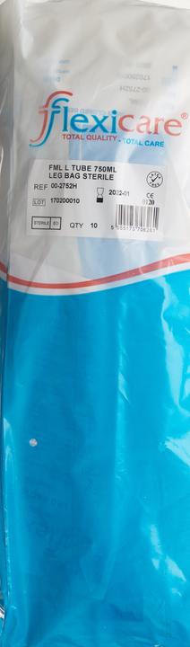 Actual product image Flexicare Urine Bag 750ml 30cm Drain Backflow Valve (10pcs)