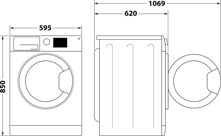 Produktbild Indesit Freistehende Waschmaschine BWA 101496X WV IT - BWA 101496X WV IT (10 kg, Links)