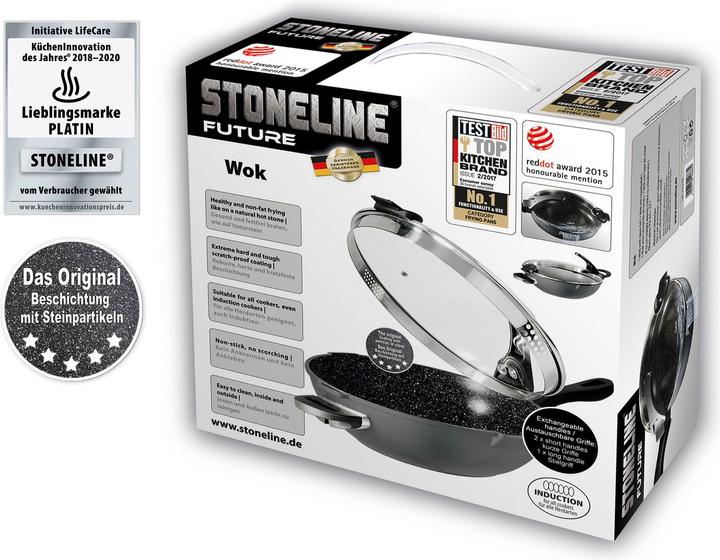 Actual product image Stoneline Wok 32cm (32 cm, Wok, Aluminium)