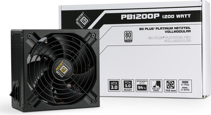 Immagine prodotto CSL 1200 Watt BoostBoxx Power Boost, Full-Modular, 92% di efficienza, certificato 80 Plus Platinum (1200 W)