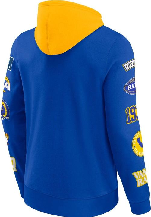 Immagine prodotto Fanatics Felpa con cappuccio con stampa sulle maniche dei Los Angeles Rams NFL - L (L)