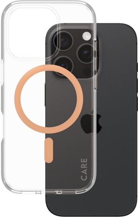 Actual product image PanzerGlass CARE by ® Flagship Case Transparent Urban Combat w. Peachy MagSafe iPhone '24 6.3" Pro (Apple iPhone 16 Pro)