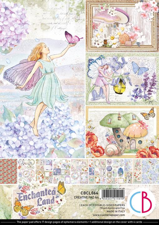 Produktbild Ciao Bella Papier-Set "Enchanted Land", 9 Blatt, A4 (9 Stk.)