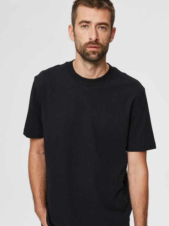 Image du produit Selected Homme T-shirt à col montant en coton bio (XL)