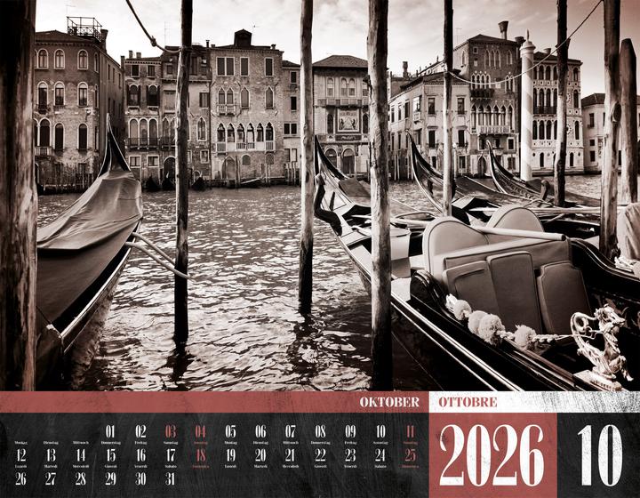 Immagine prodotto La Dolce Vita - Italienische Lebensart Kalender 2026 (54 x 42 cm, Copertina rigida, Italiano, Tedesco)