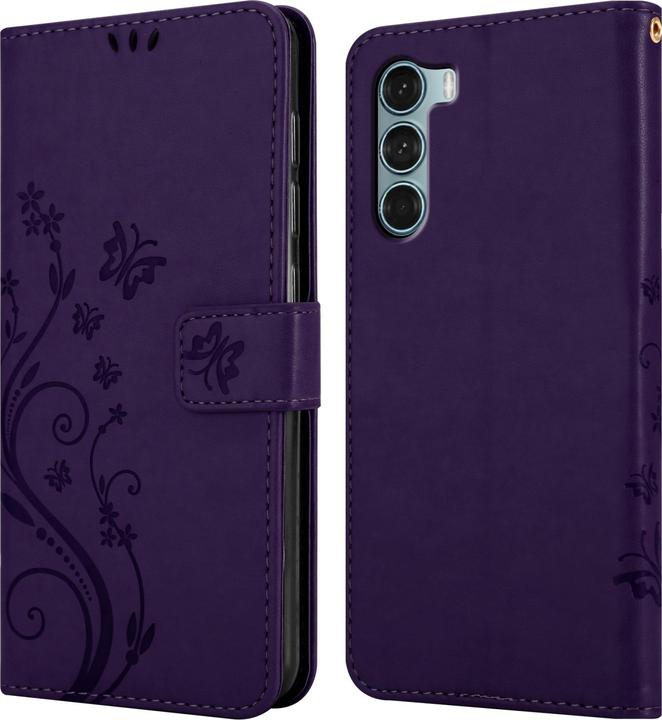 Image du produit Cadorabo Housse Flower Book (Motorola Moto G200 5G)