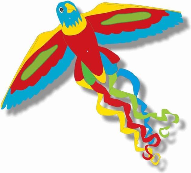 Actual product image Knoop Flying kite parrot - approx. 52 x 122 cm