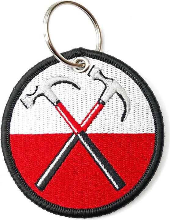 Actual product image Pink Floyd The Wall Hammers Circle Double Sided Patch Keyring