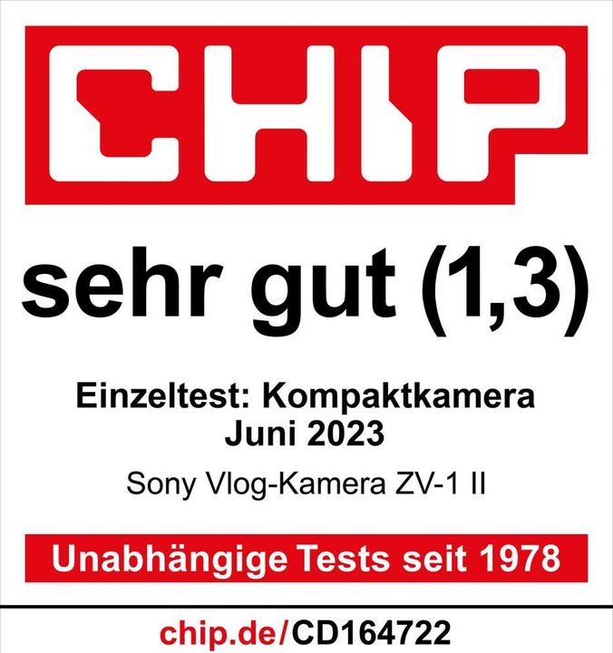 Produktbild Sony ZV-1 II (18 - 50 mm, 20.10 Mpx, 1")