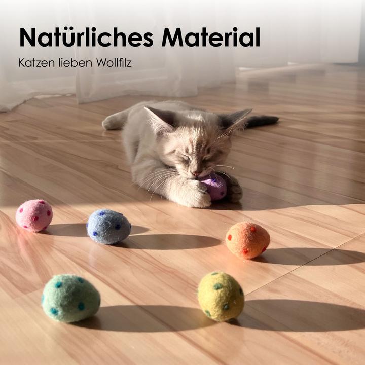 Actual product image LucyBalu RAINBOW EGGS Katzenbälle (Catmint toy)