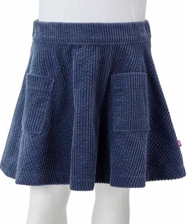 Produktbild VidaXL Kinderrock mit Taschen Cord Marineblau 128,Material: 100 (128)
